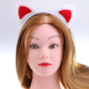 3pcs Set Christmas Girls Children Red Ears Cat Costume Set Birthday Party Headband Bowtie Tail Kit Gift