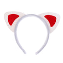 3pcs Set Christmas Girls Children Red Ears Cat Costume Set Birthday Party Headband Bowtie Tail Kit Gift