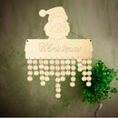 Christmas Santa Claus Celebration Planner Board Wood Reminder Hanging Plaque