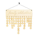Family Celebration Birthday Planner Board Wood Sign Reminder Hanging Plaque