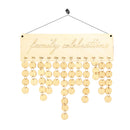 Family Celebration Birthday Planner Board Wood Sign Reminder Hanging Plaque