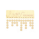Love you More Birthday Planner Board Wood Sign Reminder Hanging Plaque Gifts