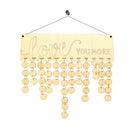 Love you More Birthday Planner Board Wood Sign Reminder Hanging Plaque Gifts