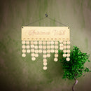 Christmas Wish MDF Wooden Reminder Calendar Party Wall Door Hanging Sign