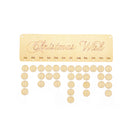 Christmas Wish MDF Wooden Reminder Calendar Party Wall Door Hanging Sign