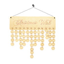 Christmas Wish MDF Wooden Reminder Calendar Party Wall Door Hanging Sign