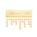 Christmas Wish MDF Wooden Reminder Calendar Party Wall Door Hanging Sign