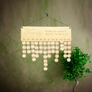 Family MDF Wooden Treasure Reminder Calendar Party Wall Door Hanging Sign