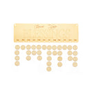 Count Your Blessings MDF Wooden Treasure Reminder Calendar Wall Door Hanger