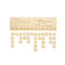 Family Planner Treasure Reminder Wooden Plaque Calendar 50 Discs DIY Craft