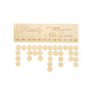 Family Planner Treasure Reminder Wooden Plaque Calendar 50 Discs DIY Craft