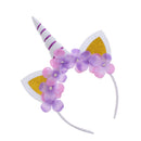Spiral Unicorn Floral Ears Headband Cosplay Party Fancy Dress Girls Adult Headdress Photo Props