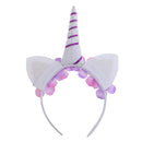 Spiral Unicorn Floral Ears Headband Cosplay Party Fancy Dress Girls Adult Headdress Photo Props