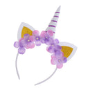 Spiral Unicorn Floral Ears Headband Cosplay Party Fancy Dress Girls Adult Headdress Photo Props