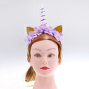 Spiral Unicorn Floral Ears Headband Cosplay Party Fancy Dress Girls Adult Headdress Photo Props