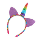 Women Girls Magical Pony Rainbow Unicorn Horn Ear Headband Fancy Dress Cosplay Birthday Hairband Hair Accessory
