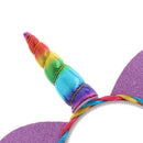 Women Girls Magical Pony Rainbow Unicorn Horn Ear Headband Fancy Dress Cosplay Birthday Hairband Hair Accessory