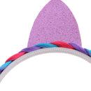 Festival Christmas Rainbow Decorative Unicorn Horn Pony Hair Hoop Party Kids Headband Dress up Cosplay Novelty Gift