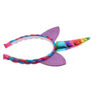 Festival Christmas Rainbow Decorative Unicorn Horn Pony Hair Hoop Party Kids Headband Dress up Cosplay Novelty Gift