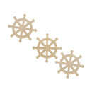 10pcs Unfinished Burlywood Wooden Rudder Shapes DIY Hanging Embellishment Wood Pieces Gifts for Art Crafts 7.5 cm