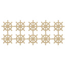 10pcs Unfinished Burlywood Wooden Rudder Shapes DIY Hanging Embellishment Wood Pieces Gifts for Art Crafts 7.5 cm