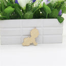 10pcs Wooden Baby Crawling Shape Wooden Cutout Tag Crafts Ornaments DIY