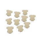 10pcs Blank Wooden Baby Clothes Shape Wooden Cutout Tag Crafts Ornaments DIY