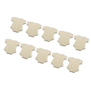 10pcs Blank Wooden Baby Clothes Shape Wooden Cutout Tag Crafts Ornaments DIY