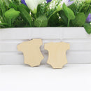 10pcs Blank Wooden Baby Clothes Shape Wooden Cutout Tag Crafts Ornaments DIY