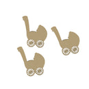 Pack of 10 Baby Carriage Wooden Tags Baby Shower Christening Party DIY Craft