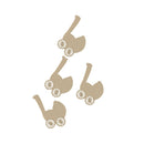 Pack of 10 Baby Carriage Wooden Tags Baby Shower Christening Party DIY Craft