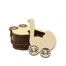 Pack of 10 Baby Carriage Wooden Tags Baby Shower Christening Party DIY Craft