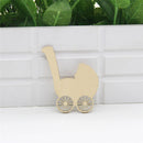 Pack of 10 Baby Carriage Wooden Tags Baby Shower Christening Party DIY Craft