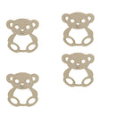 Pack of 10 Blank Baby Shower Christening Party Bear Wood Cutout Gift Tags DIY Craft