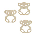 Pack of 10 Blank Baby Shower Christening Party Bear Wood Cutout Gift Tags DIY Craft