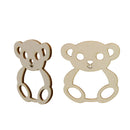 Pack of 10 Blank Baby Shower Christening Party Bear Wood Cutout Gift Tags DIY Craft