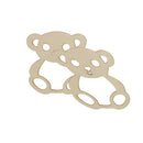 Pack of 10 Blank Baby Shower Christening Party Bear Wood Cutout Gift Tags DIY Craft