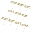 10pcs Merry Christmas Deer Elk Cake Topper Christmas Party Decoration Gold