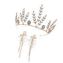 Charming Wedding Bridal Jewelry Set Long Tassel Flower Earrings Diamante Crystal Tree Crown Headband Party Prom Gift