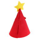 Merry Christmas DIY Red Felt Fabric Cone Hat Santa Claus Star Cap Kids Birthday Fancy Dress Costume Prop