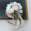 Silk Rose Peony Flower Bouquet Wedding Bride Bridesmaid Bouquet