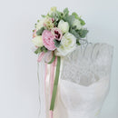 Silk Rose Peony Flower Bouquet Wedding Bride Bridesmaid Bouquet