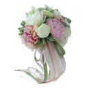 Silk Rose Peony Flower Bouquet Wedding Bride Bridesmaid Bouquet