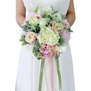 Silk Rose Peony Flower Bouquet Wedding Bride Bridesmaid Bouquet