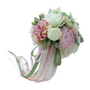Silk Rose Peony Flower Bouquet Wedding Bride Bridesmaid Bouquet