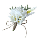Wedding Flower Calla Lily Corsage Groom Best Man Boutonniere Pin Party Decoration
