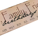 Faith Family Friends Birthday Reminder Wooden Calendar Board Special Date Organiser Complete Gift Sign Set