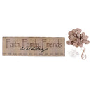 Faith Family Friends Birthday Reminder Wooden Calendar Board Special Date Organiser Complete Gift Sign Set