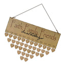 Faith Family Friends Birthday Reminder Wooden Calendar Board Special Date Organiser Complete Gift Sign Set