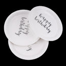 6pcs Happy Birthday Round Disposable Paper Plates Birthday Party Tableware